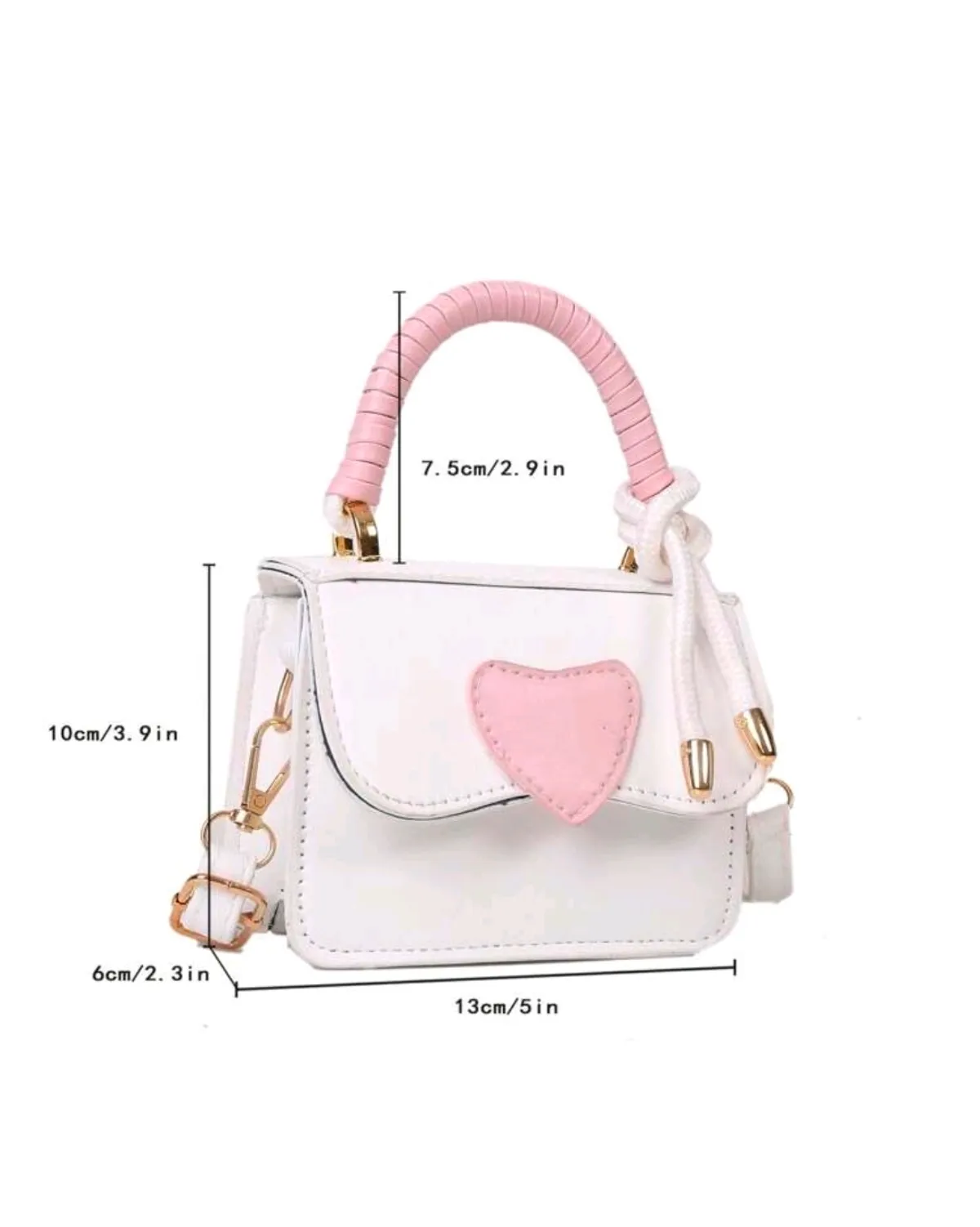 1pc Girls' Heart Shaped Mini Bag