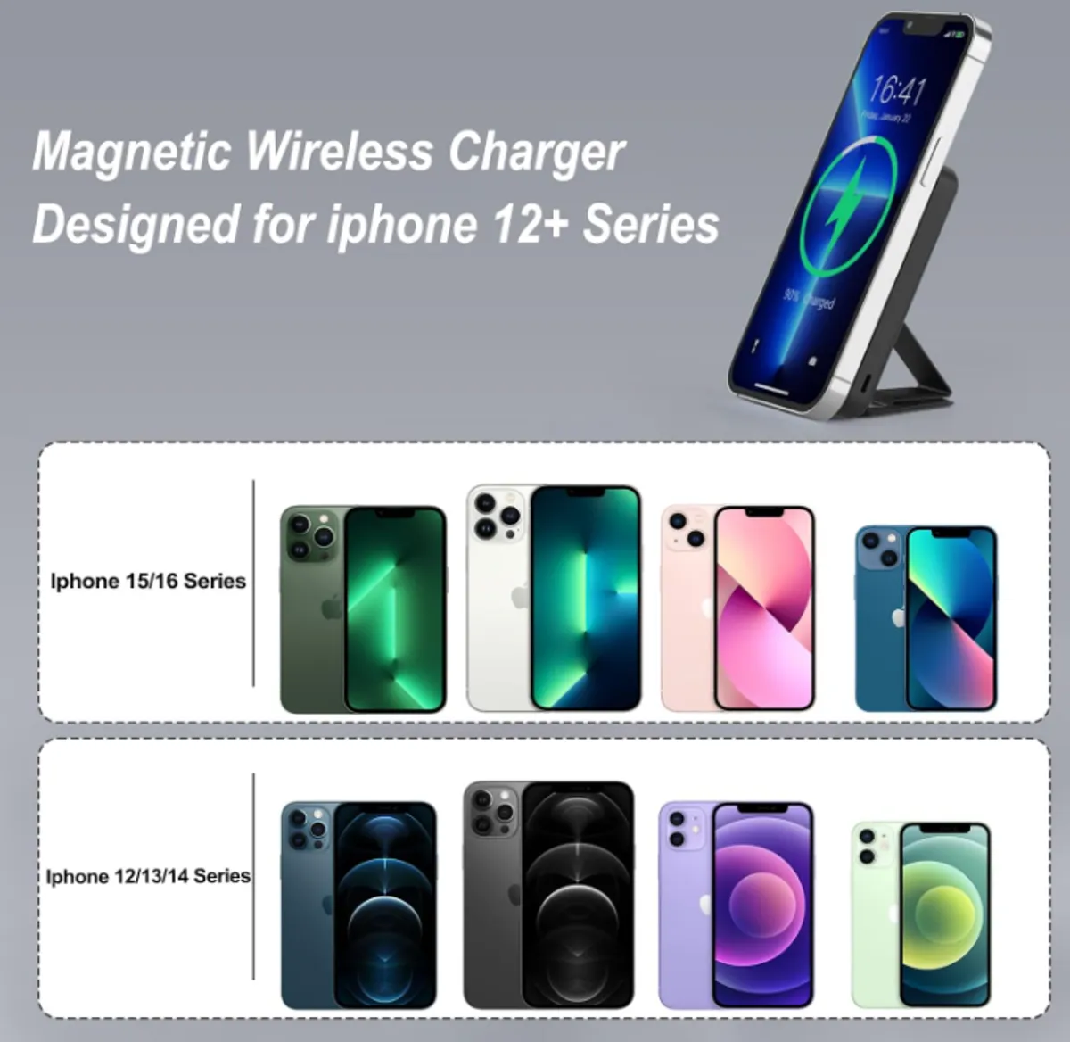 Magsafe wireless Power Bank, Blue