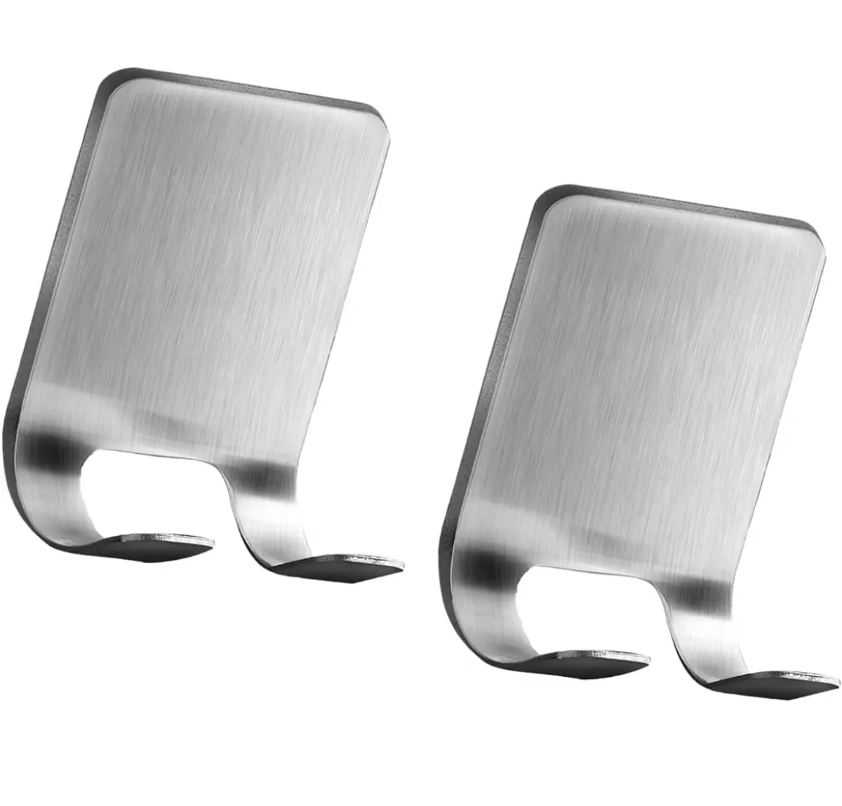 2Pcs Modern Bathroom Organizers Stainless Steels Shaver Hook Wall Mounted