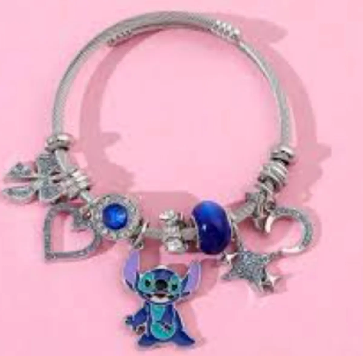 Interstellar Stitch Cartoon Bracelet Stitch Stitch Cartoon Metal Dripping Oil Bracelet Bangle