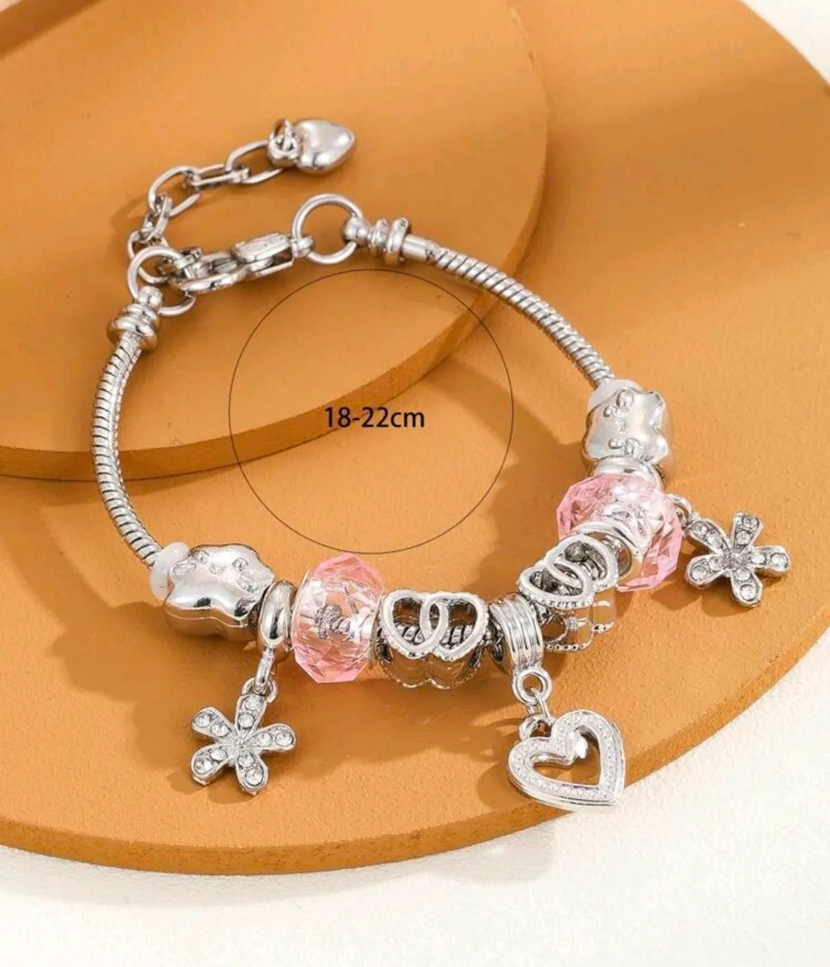 1pc Simple & Fashionable Heart Series Beaded Bracelet