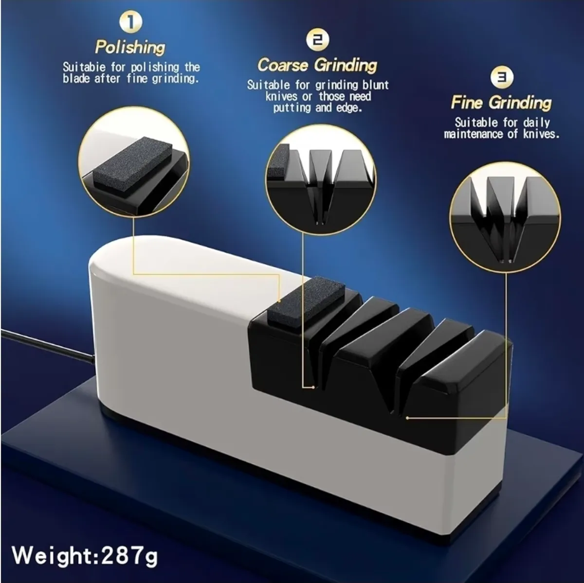 Electric 5 in 1 knife sharpener