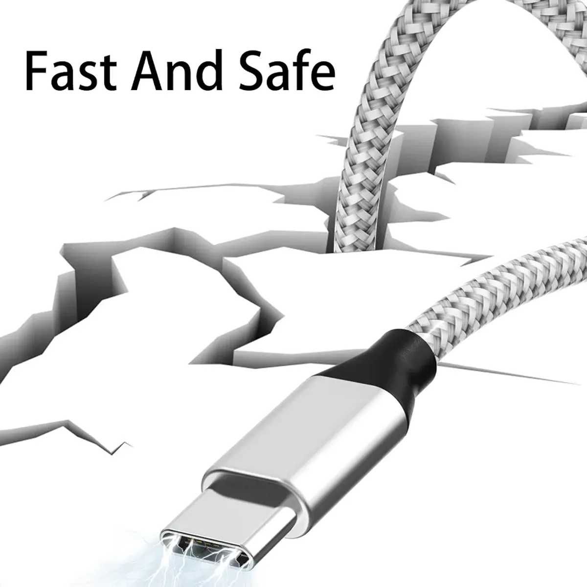5Pcs Type C to Type C Cable Nylon Braided 60W 3/3/6/6/10 FT USB
