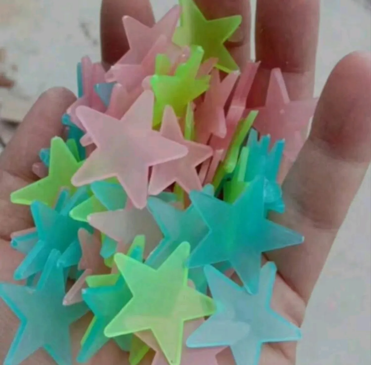 100PCS Glow In The Dark Star Wall Stickers - 3CM Luminous Pentagram Glow Wall Decor