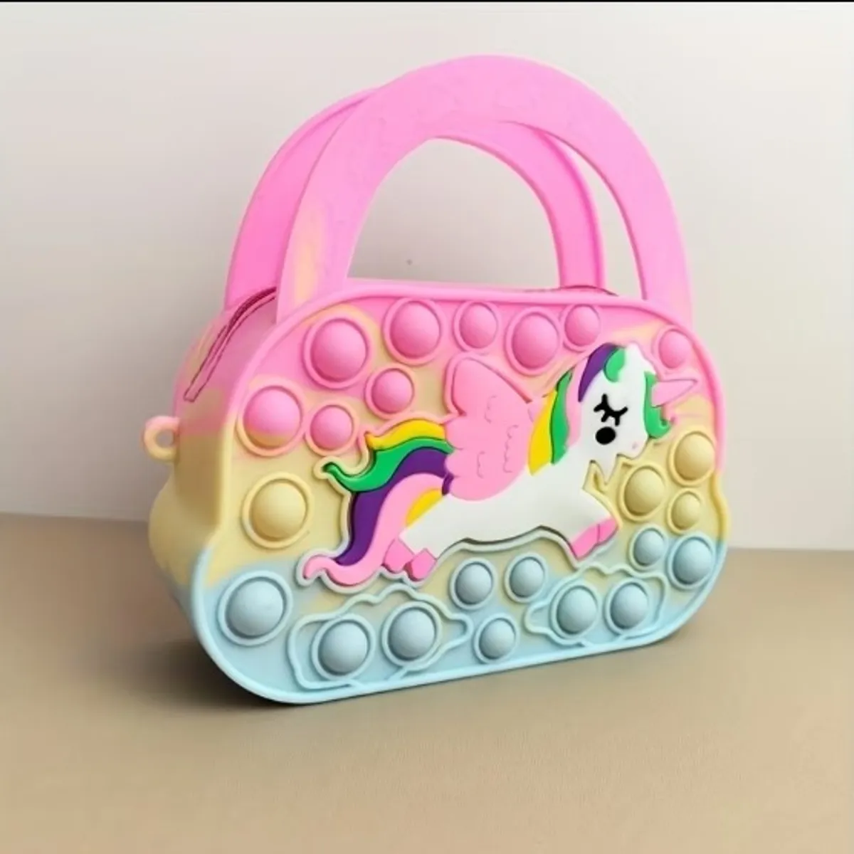 Girl Pink And Blue Silicone Unicorn Bag