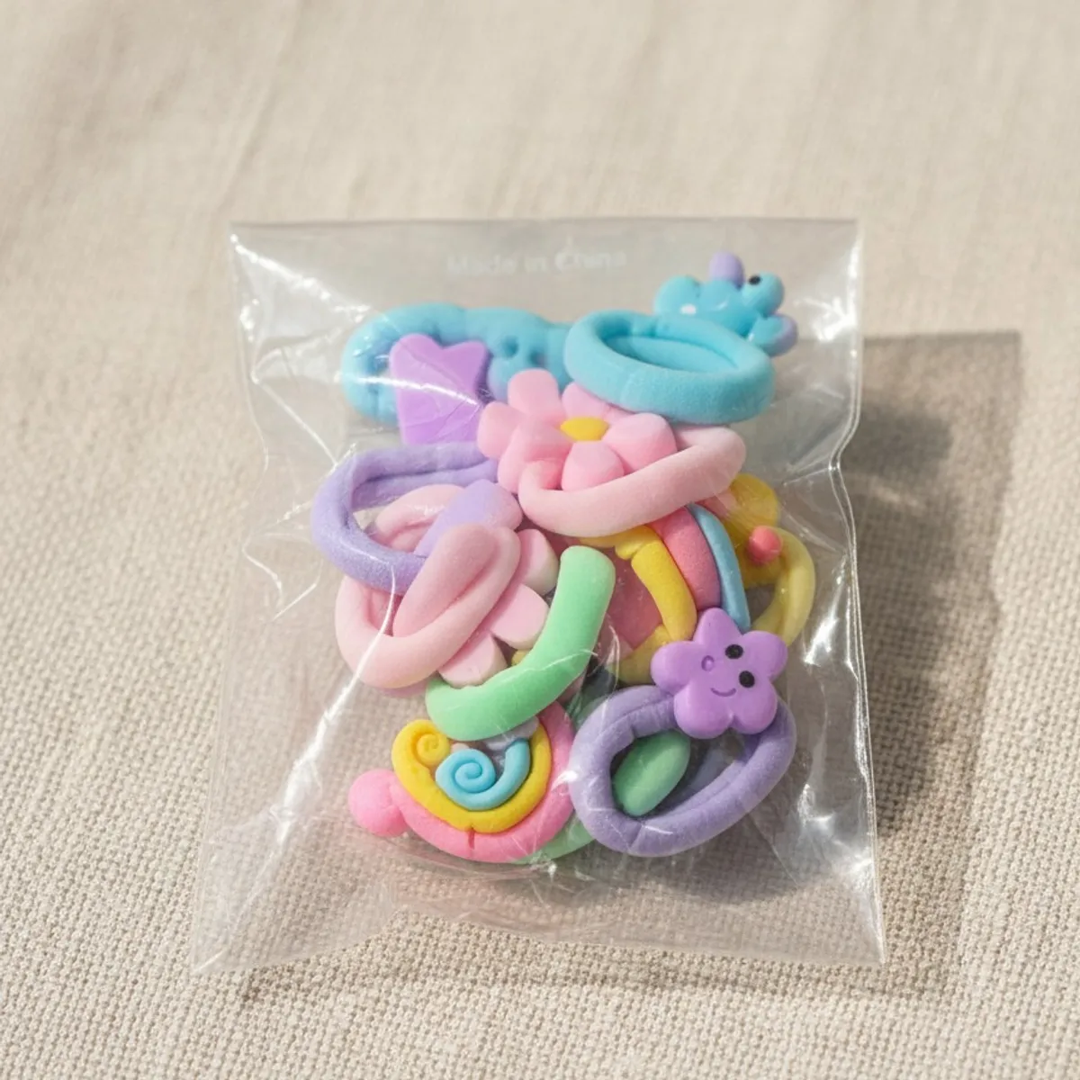 50 PCS Cute Mixed Hair Bands, Small Braided Hair Bands, Animal Flower Bowknot, Suitable Gor Hair