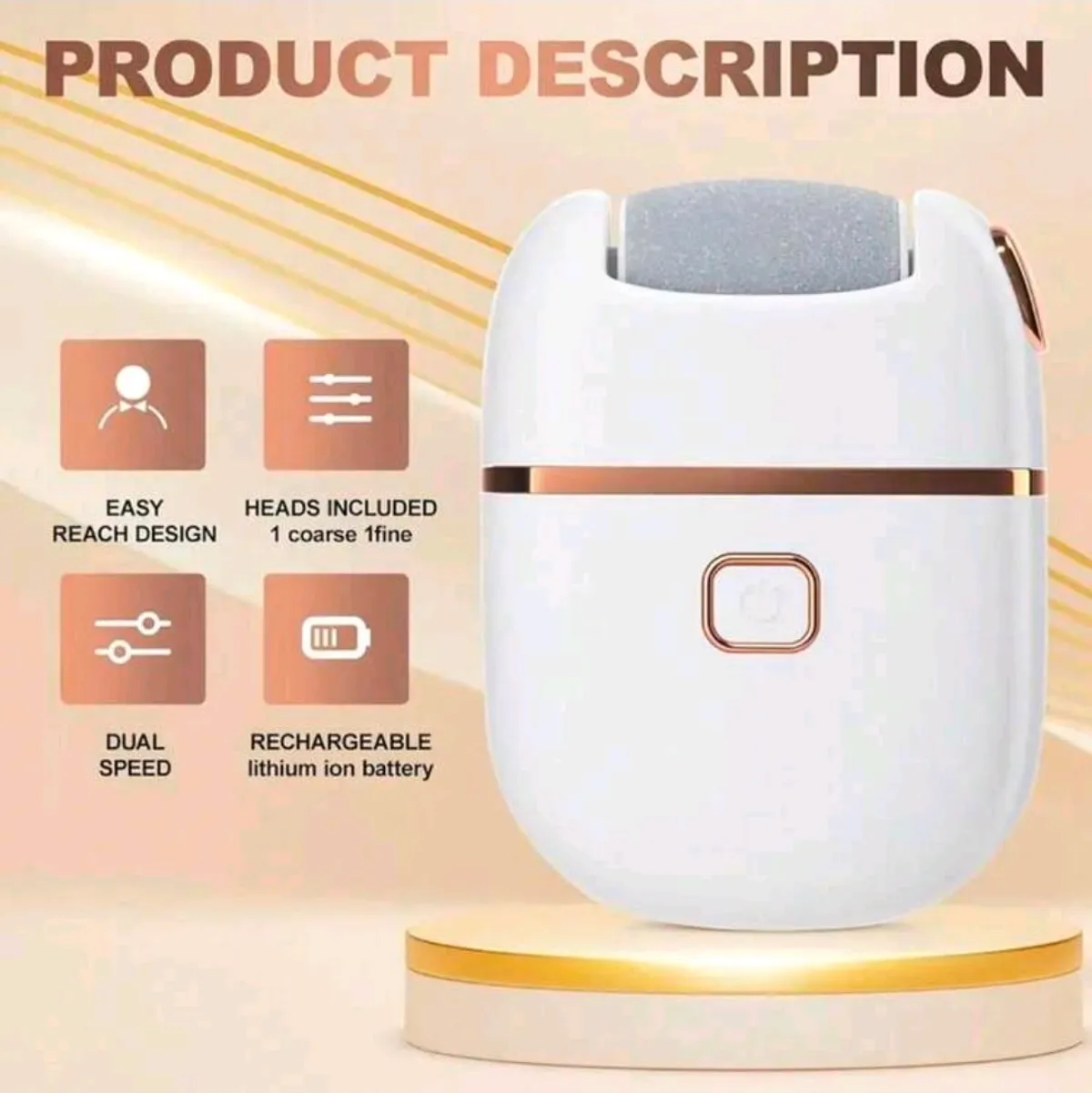 1 Rechargeable Electric Foot Grinder
