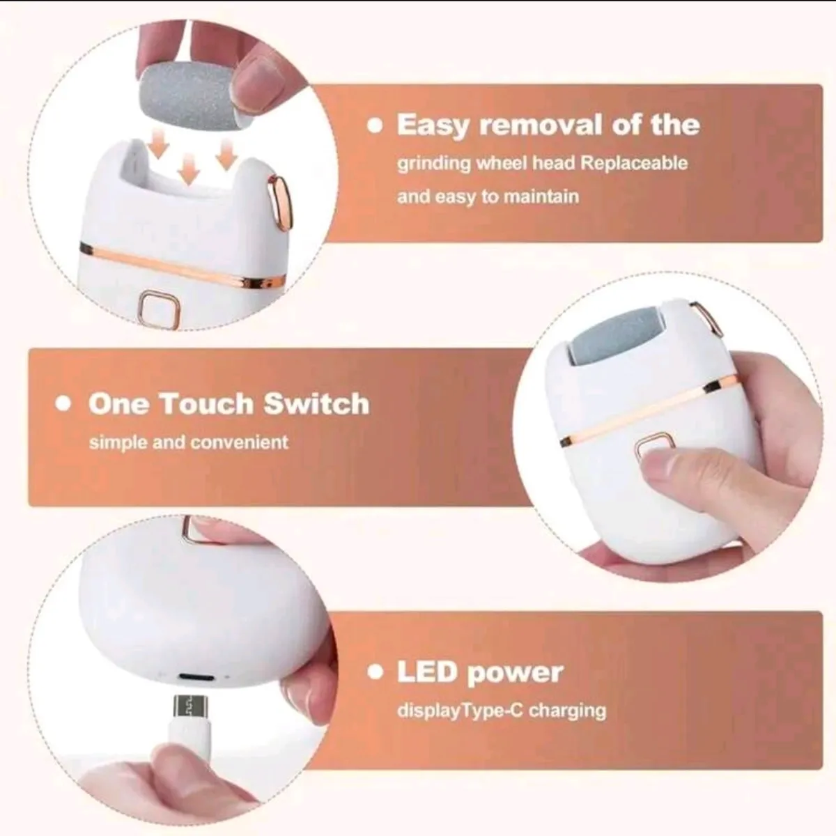 1 Rechargeable Electric Foot Grinder