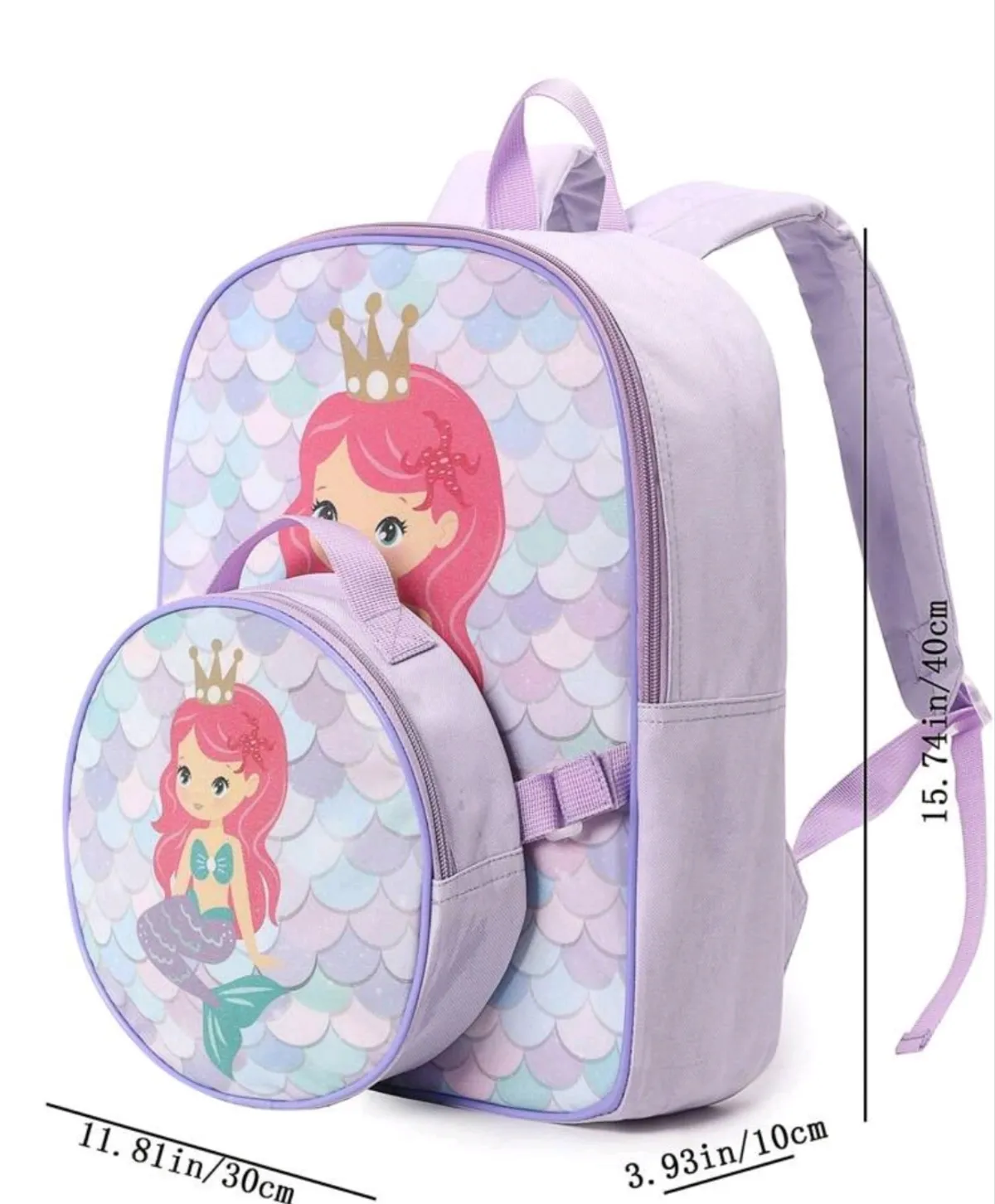 Kids Fashionable Backpack & Lunch Bag Set With Matching Unicorn Design