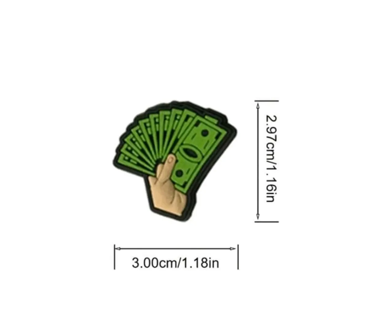 20PCS Wealth Theme Dollar Sign Cash Stack Shoe Charms Clog Decoration