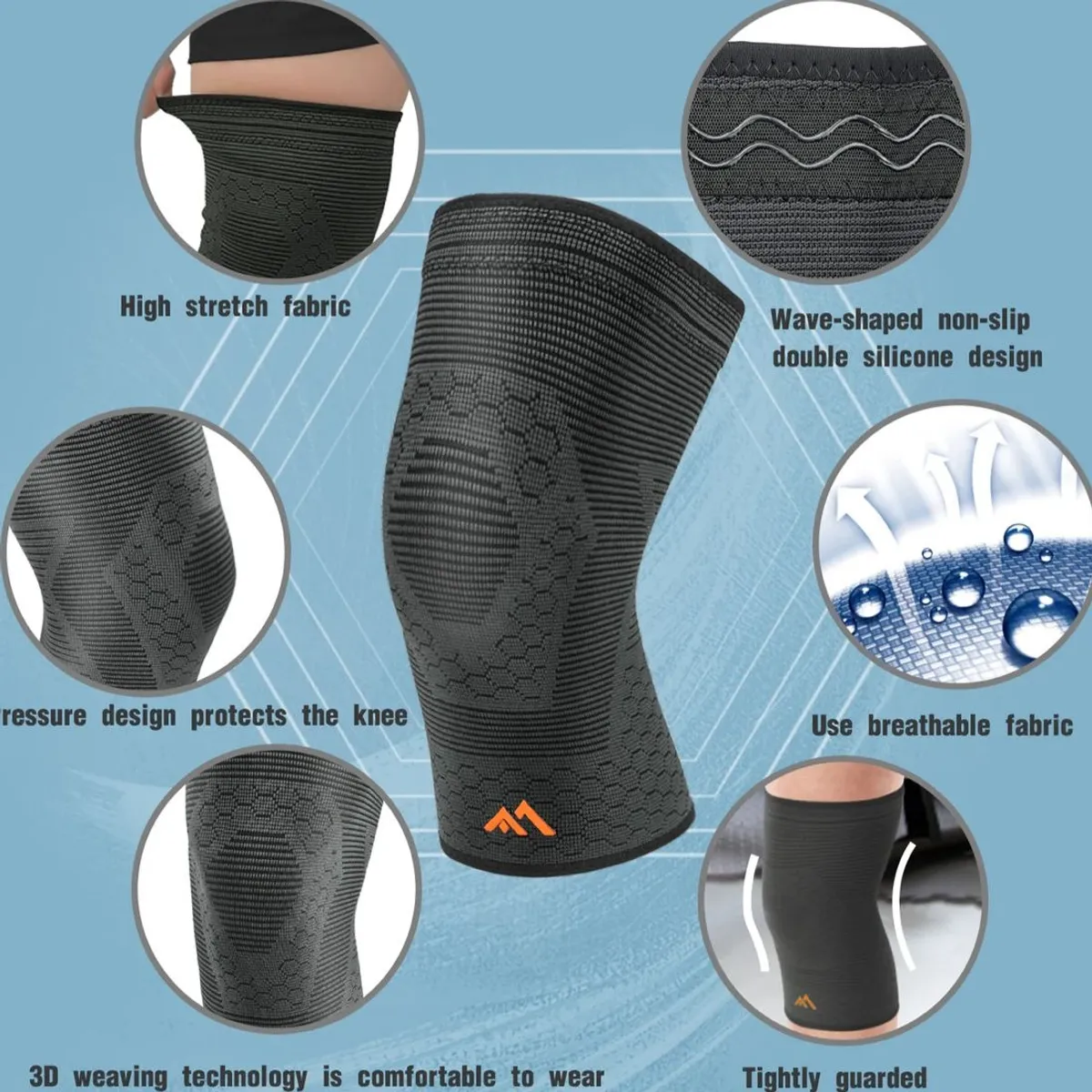1Pc Basic Knee Brace - Size L