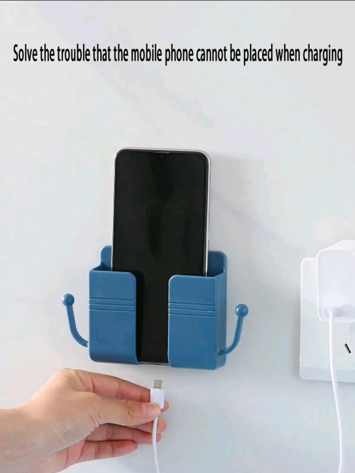 1pc Adhesive Phone Charging Stand Wall Mounted