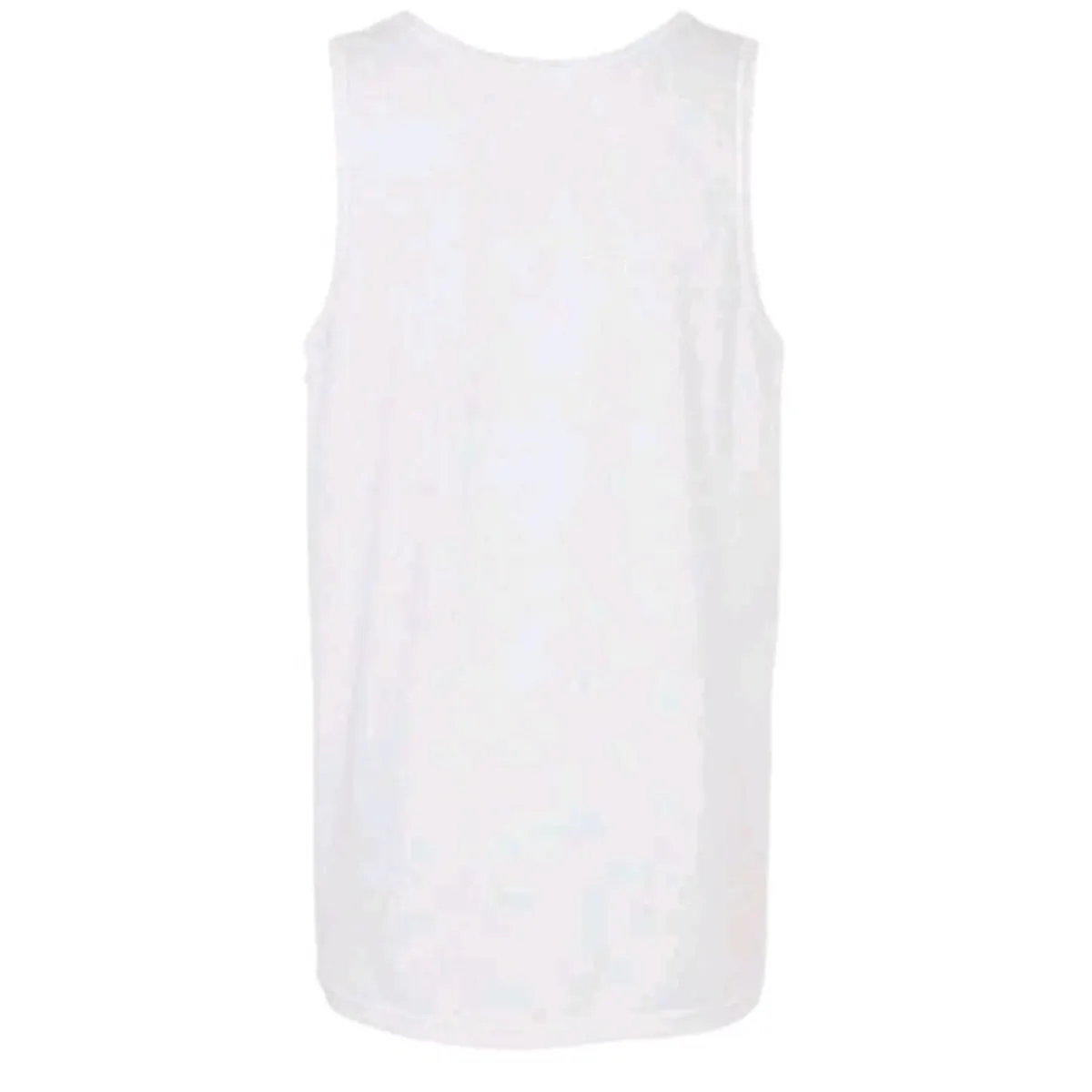 Women's White Crew Neck Sleeveless Basic Tank Top-Size XXL