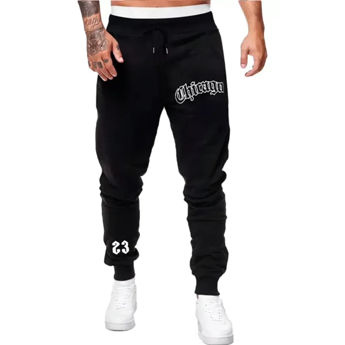 Men Letter Graphic Sweatpants - Size M