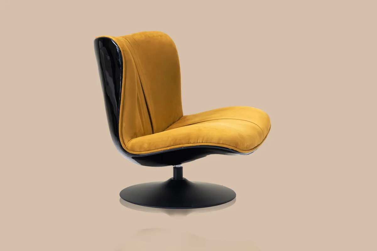 Mustard Duck Tongue Accent Chair