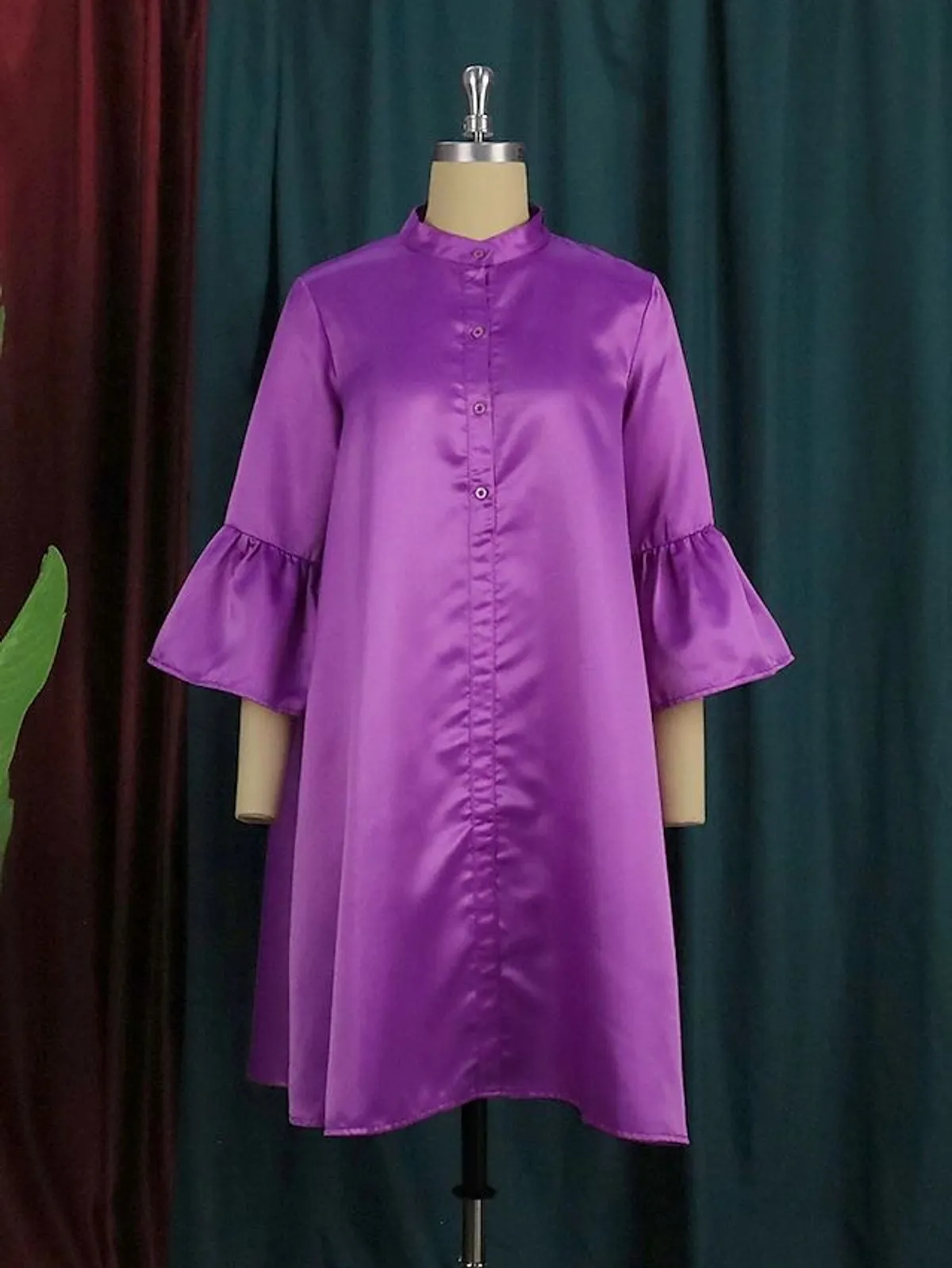 3XL Lavender Satin Tent Dress