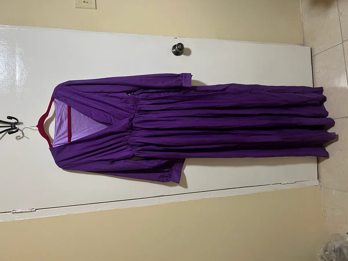 4XL Purple Maxi Dress