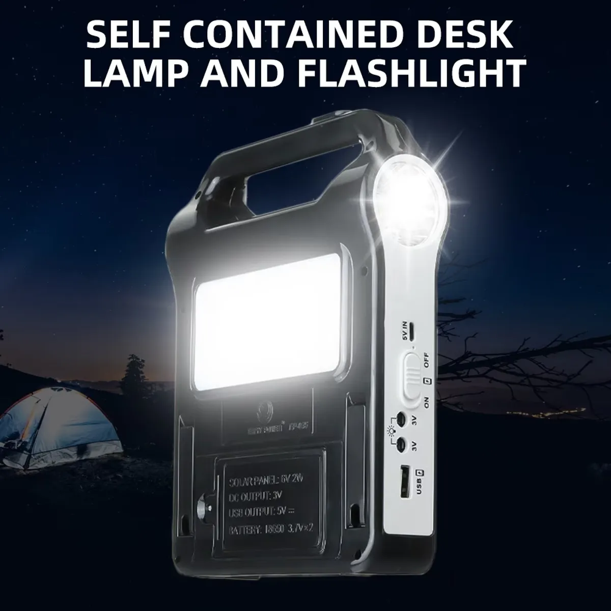 ABLINK Portable Solar Generator System with Solar Panel Battery and Lighting Bulb for Camping Emergency