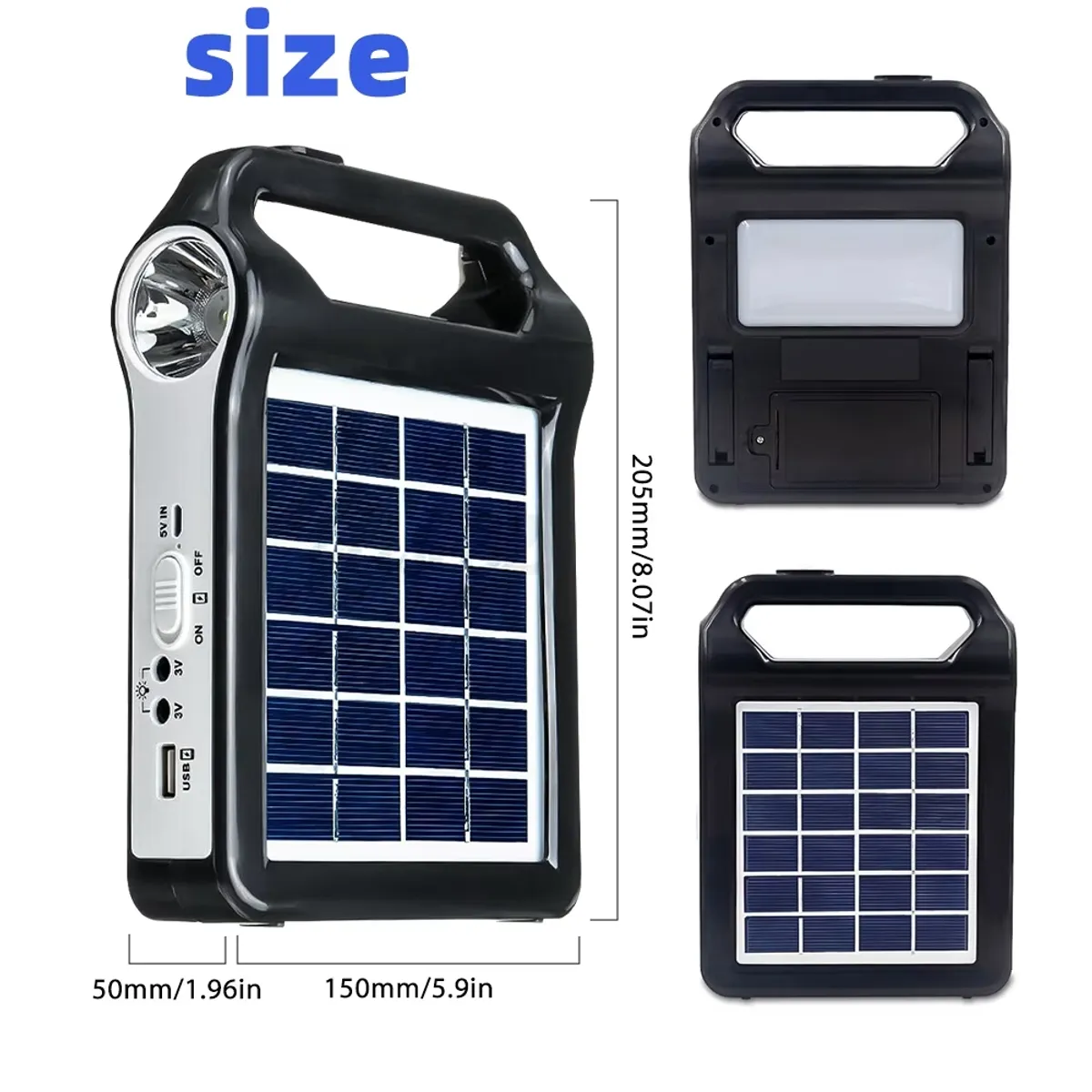 ABLINK Portable Solar Generator System with Solar Panel Battery and Lighting Bulb for Camping Emergency