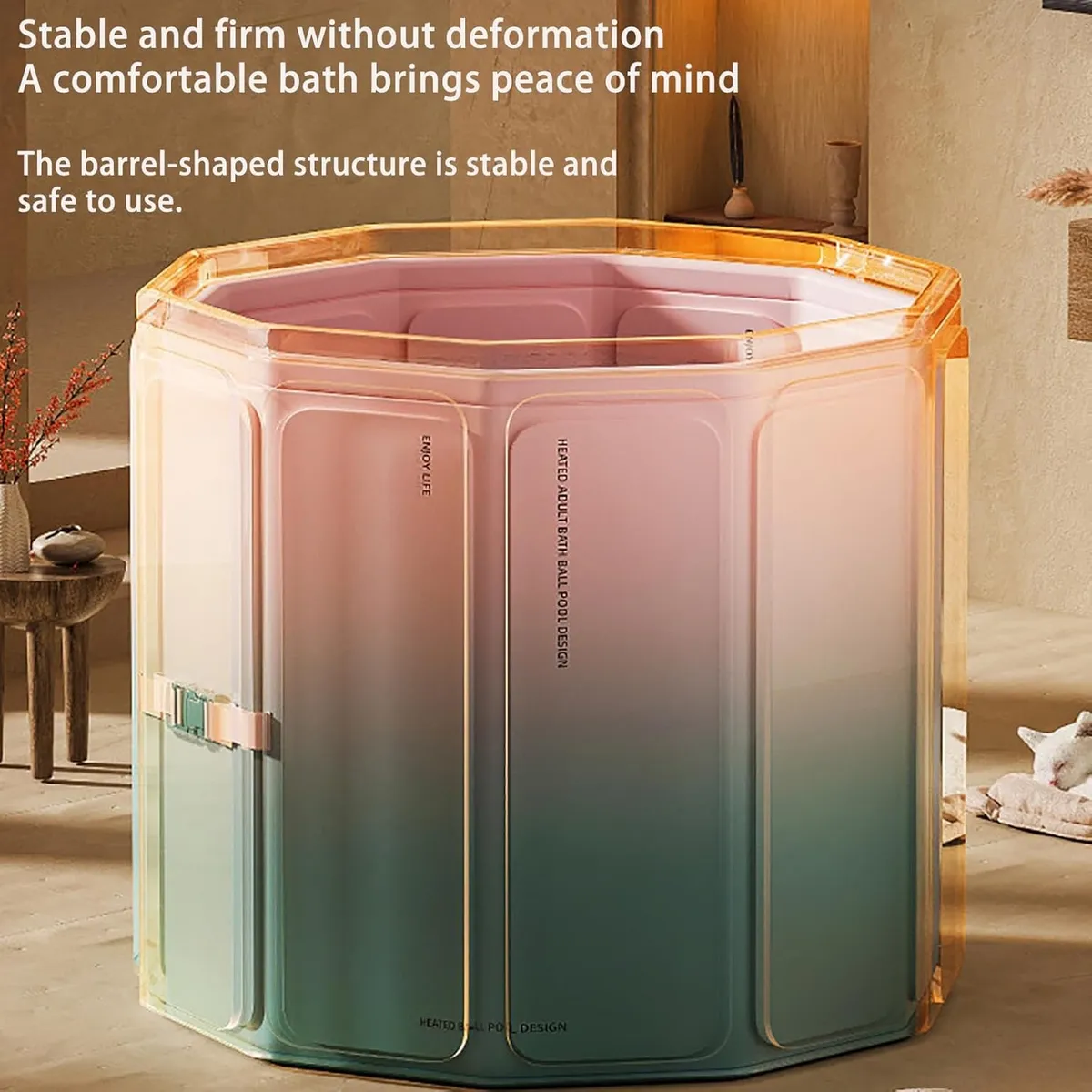 Easy Storage Tub, Foldable Thermal Bathtub