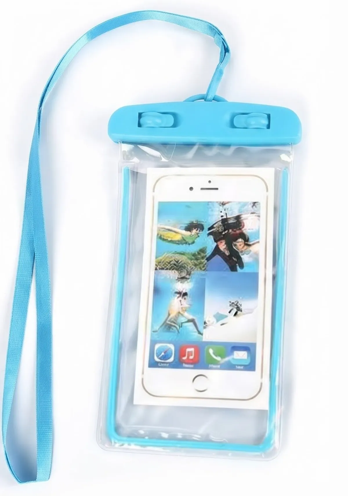 Universal Waterproof Phone Bag, Waterproof Phone Dry Bag With Touchscreen, Sealed Diving Bag, Suitable For Swimming, Diving, Rafting And Other Water Sports, Travel Essential, Vacation Essential Sports Bag- Blue