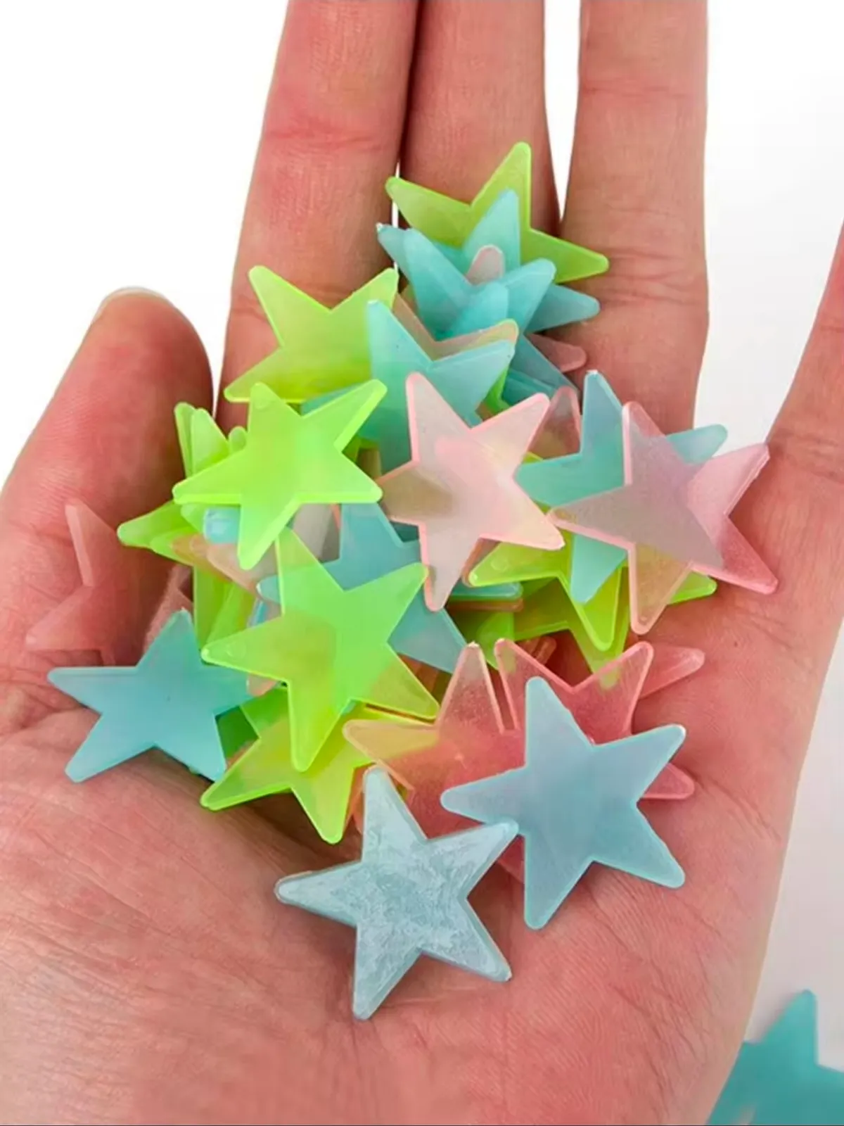 100pcs/pack Night Glow Stickers With Star Shaped Design
