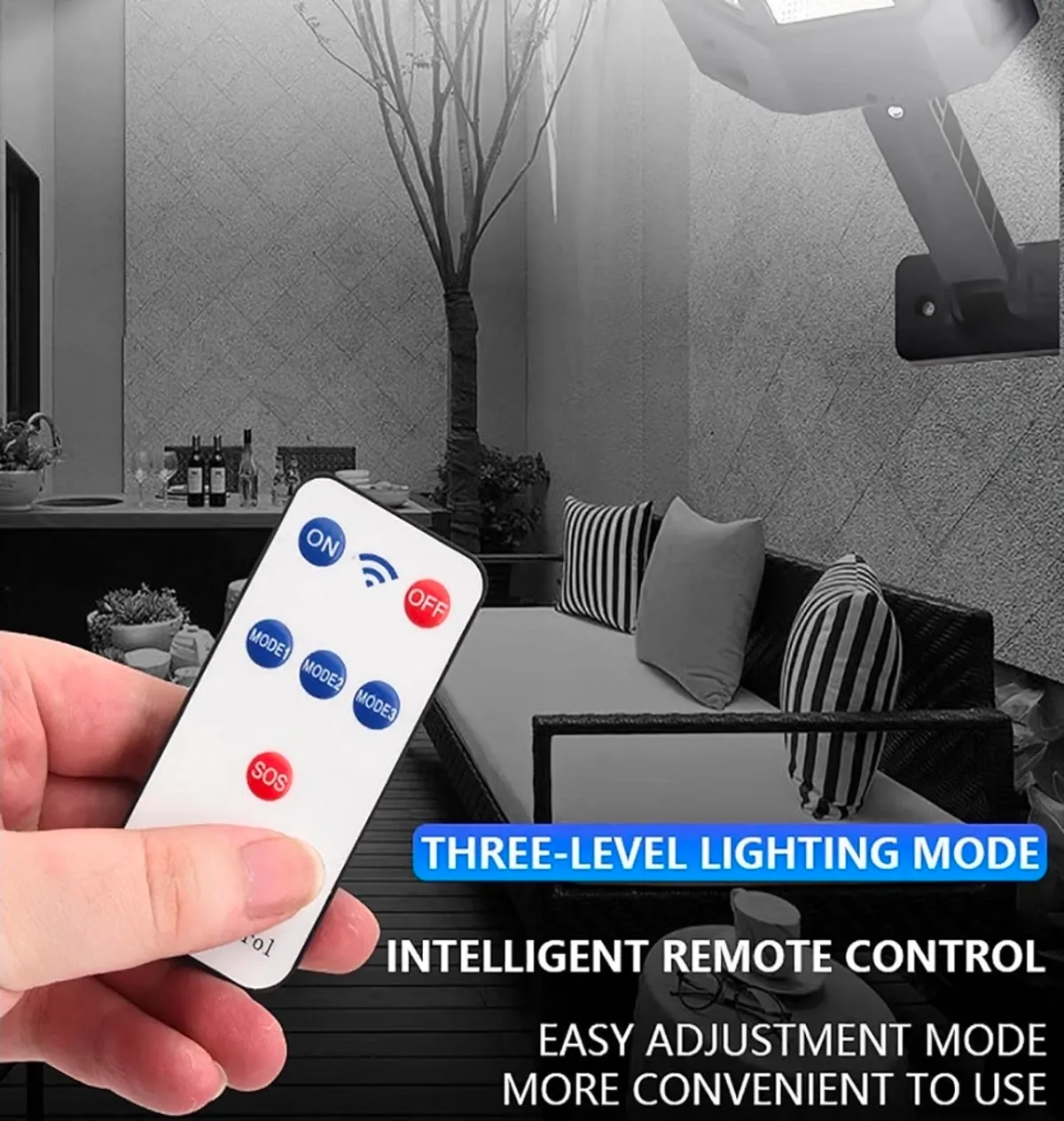 Solar Motion Lights Outdoor - Solar Flood Lights,Motion Sensor Lights 180-degree Wide Angle Solar Powered Light