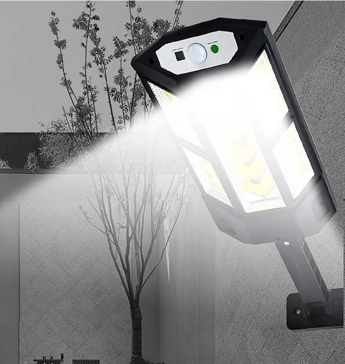 Solar Motion Lights Outdoor - Solar Flood Lights,Motion Sensor Lights 180-degree Wide Angle Solar Powered Light
