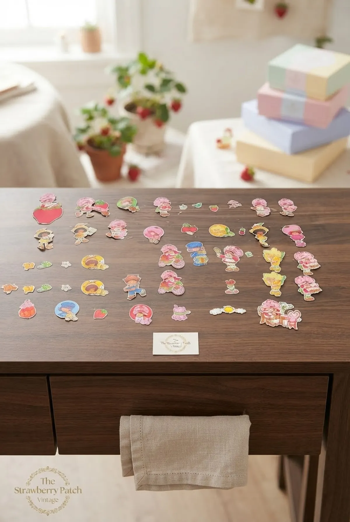 Strawberry Shortcake 31 PCS Cute Cartoon Character And Strawberry Pattern Sticker Pack,Gift Ideas, Summer / Spring , Vacation