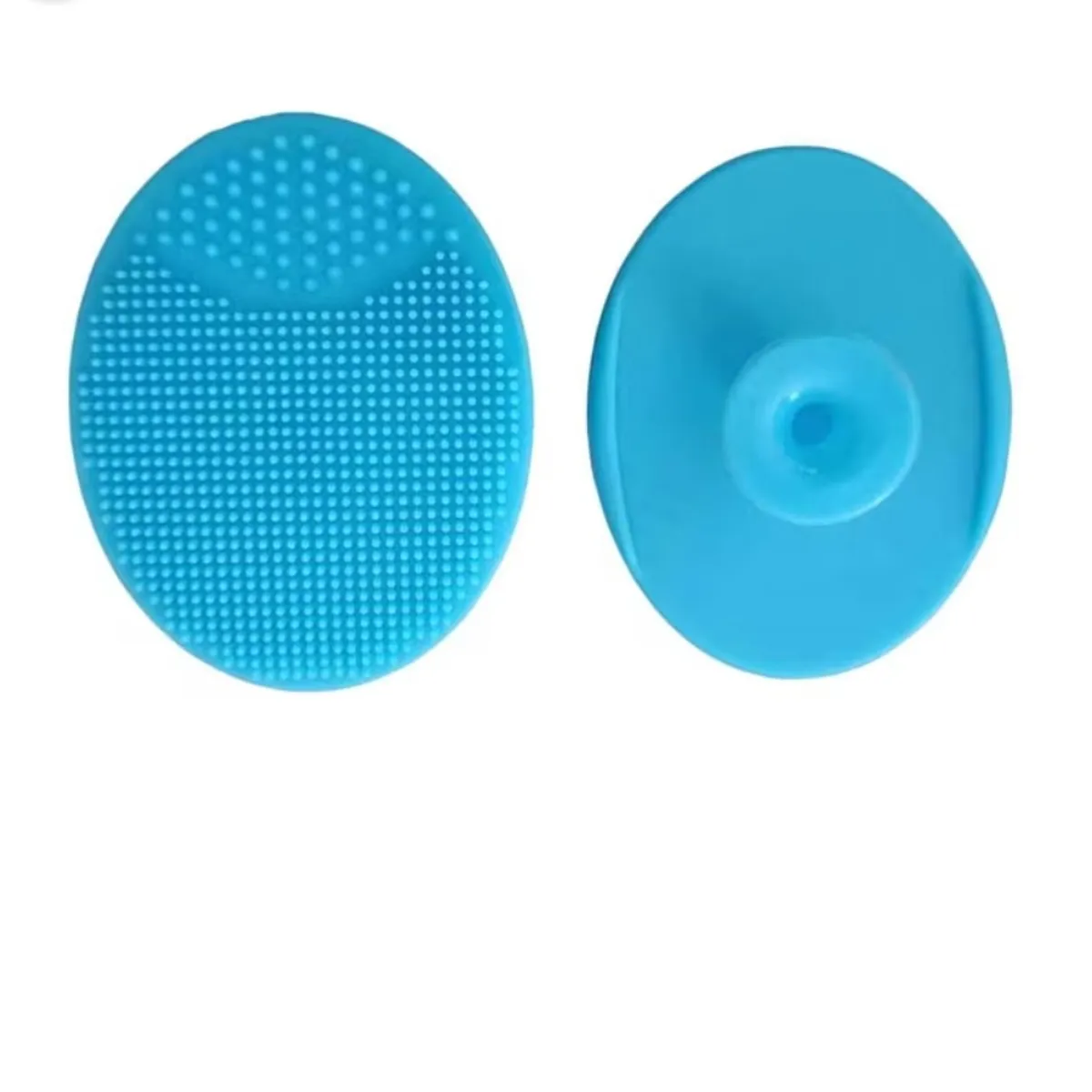 Face Scrubber Soft Silicone Facial Cleansing Brush Pore Blackhead Removing Exfoliating Scrub, Blue