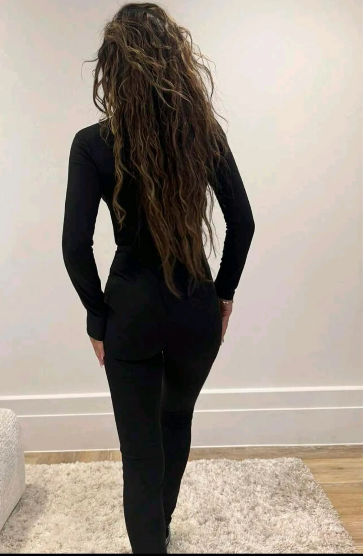 Stand Collar Half-Zipper Tight Jumpsuit Fall Cloth For Women ,Petite Women - Size M