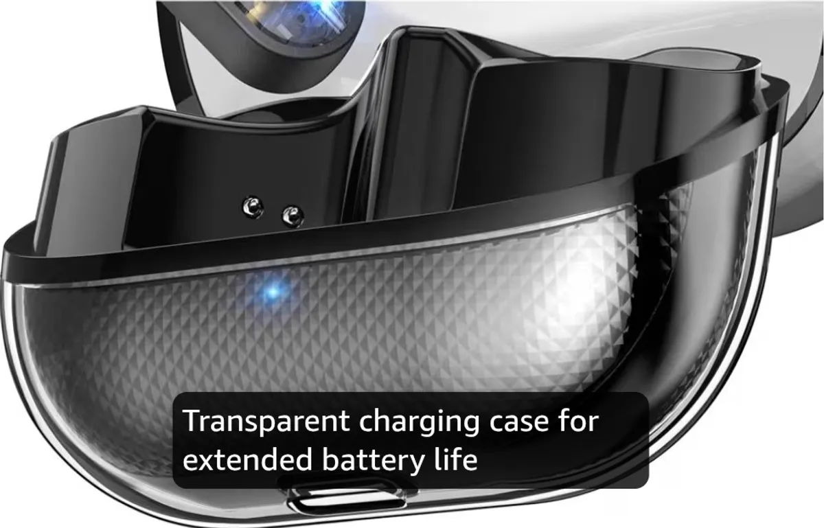 TOZO Crystal Pods Hybrid Active Noise Cancelling Wireless Earbuds Black