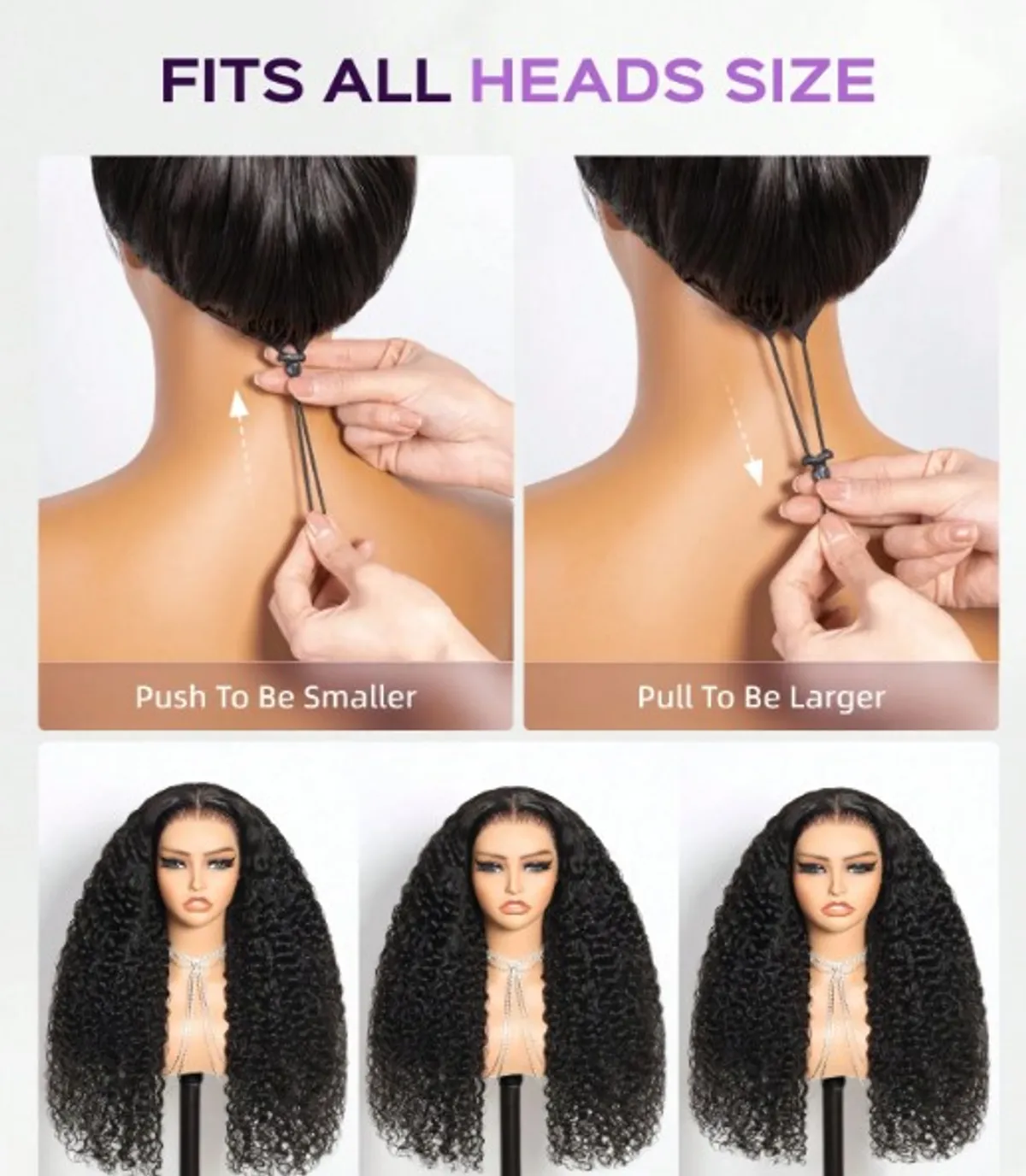 Burmese Curl, Pre-plucked, Pre-cut, coil ends, drawstring