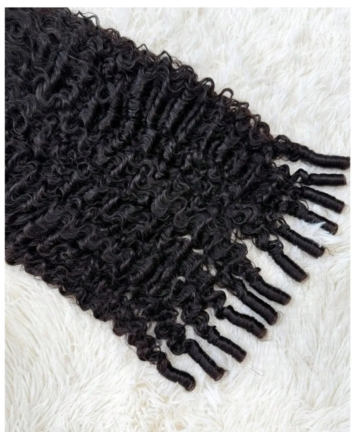 Burmese Curl, Pre-plucked, Pre-cut, coil ends, drawstring