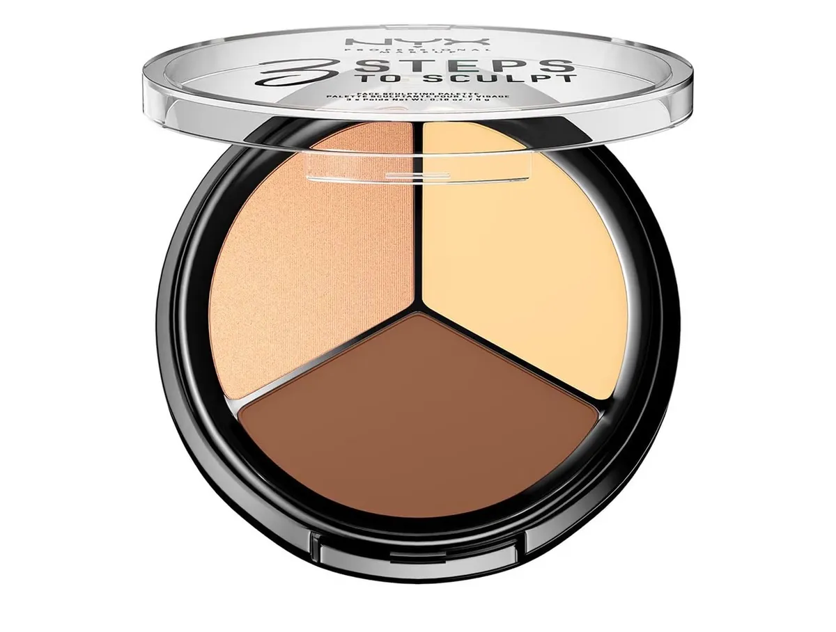 NYX PROFESSIONAL MAKEUP 3 Steps to Sculpt, Face Sculpting Contour Palette - Light