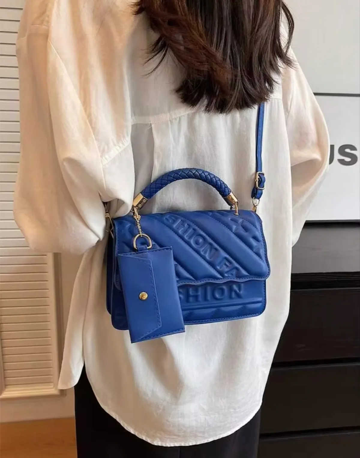 New Exotic Style Small Crossbody Bag For Women, Fashion Versatile Glossy Lacquer Leather