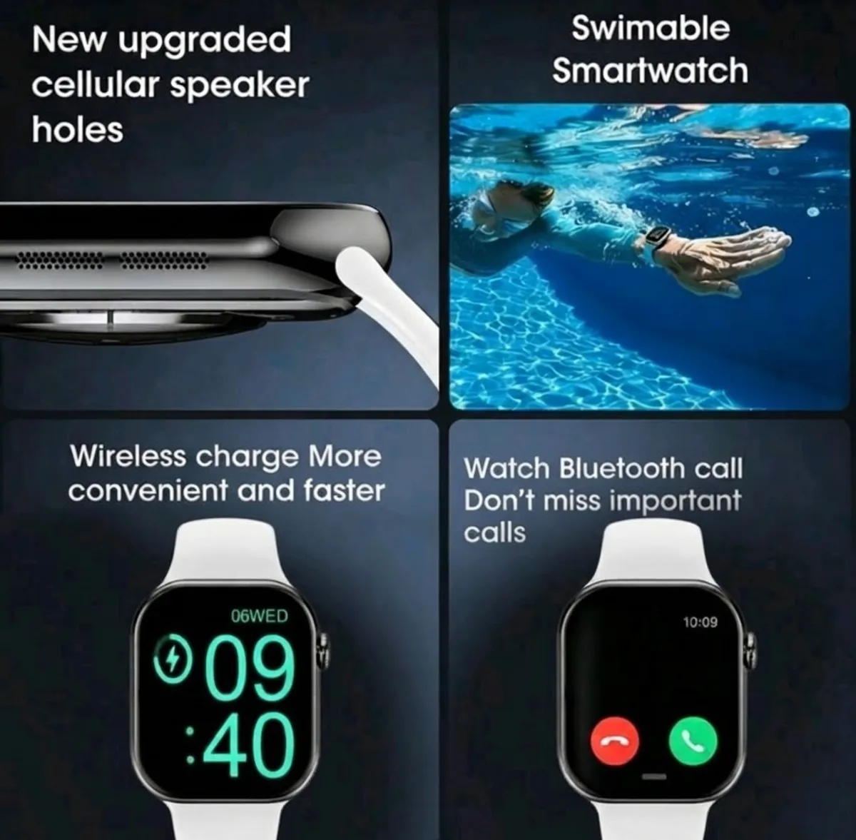 Microwear W 26 MINI Smart Watch, 1.85" Color AMOLED Display, 230mAh Built-InBattery, Watch Faces, Waterproof, Multi-Language Support, Compatible With Android/IOS