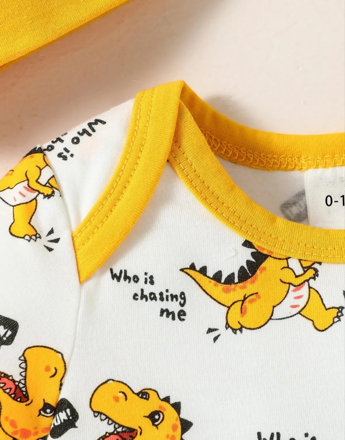 Dinosaur Print Baby Outfit - Size 0-1 M
