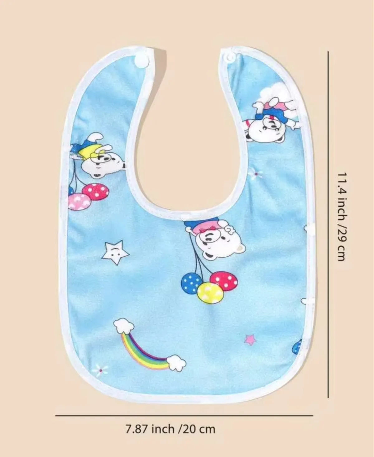 6PCS Of Printed Baby Bibs
