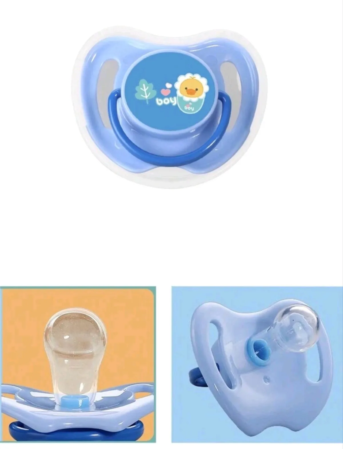 3PCS/Set Printed Silicone Pacifier Set For Newborn Babies With Cover