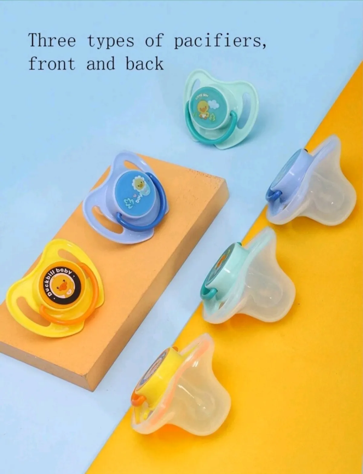 3PCS/Set Printed Silicone Pacifier Set For Newborn Babies With Cover
