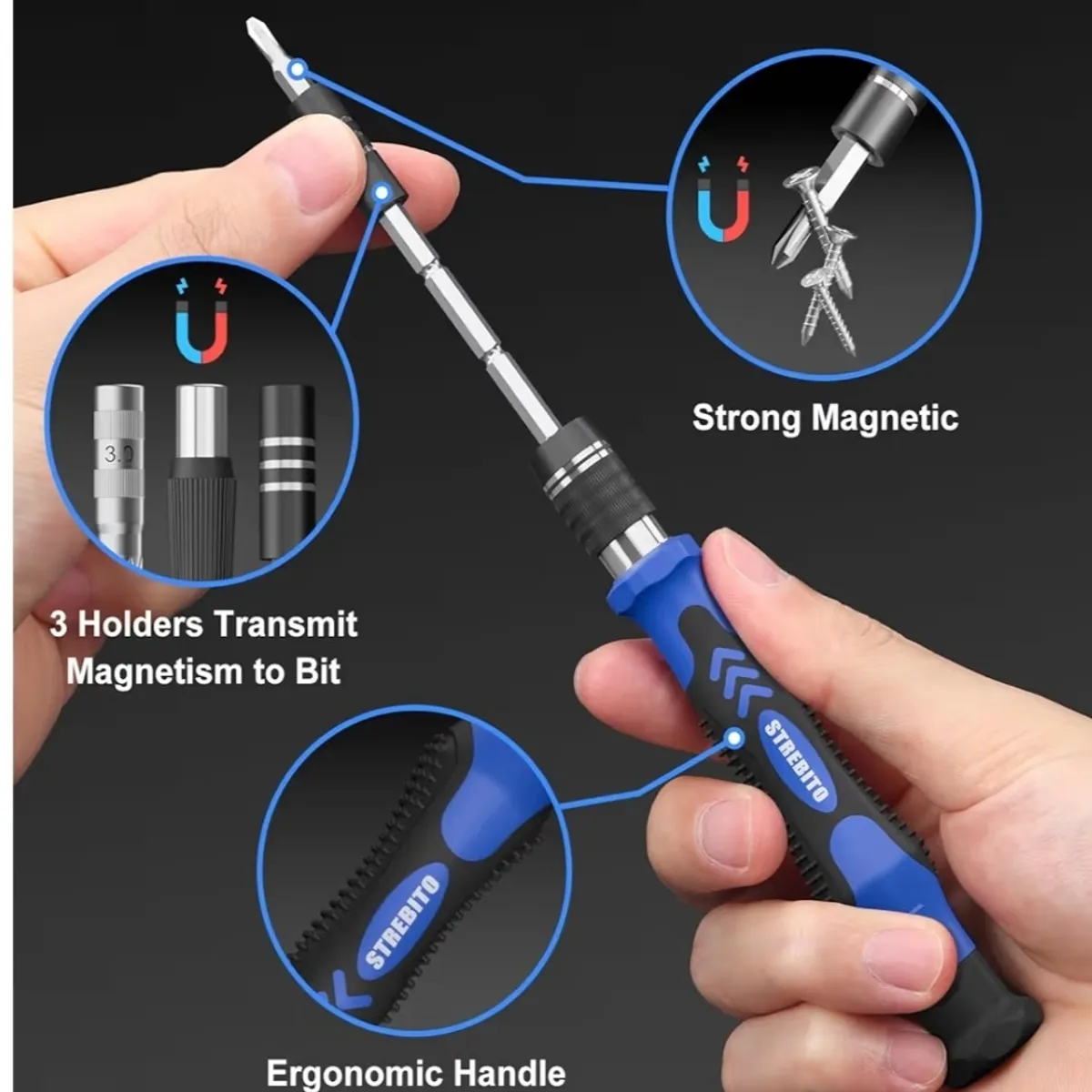 STREBITO Electronics Precision Screwdriver Sets 142-Piece with 120 Bits