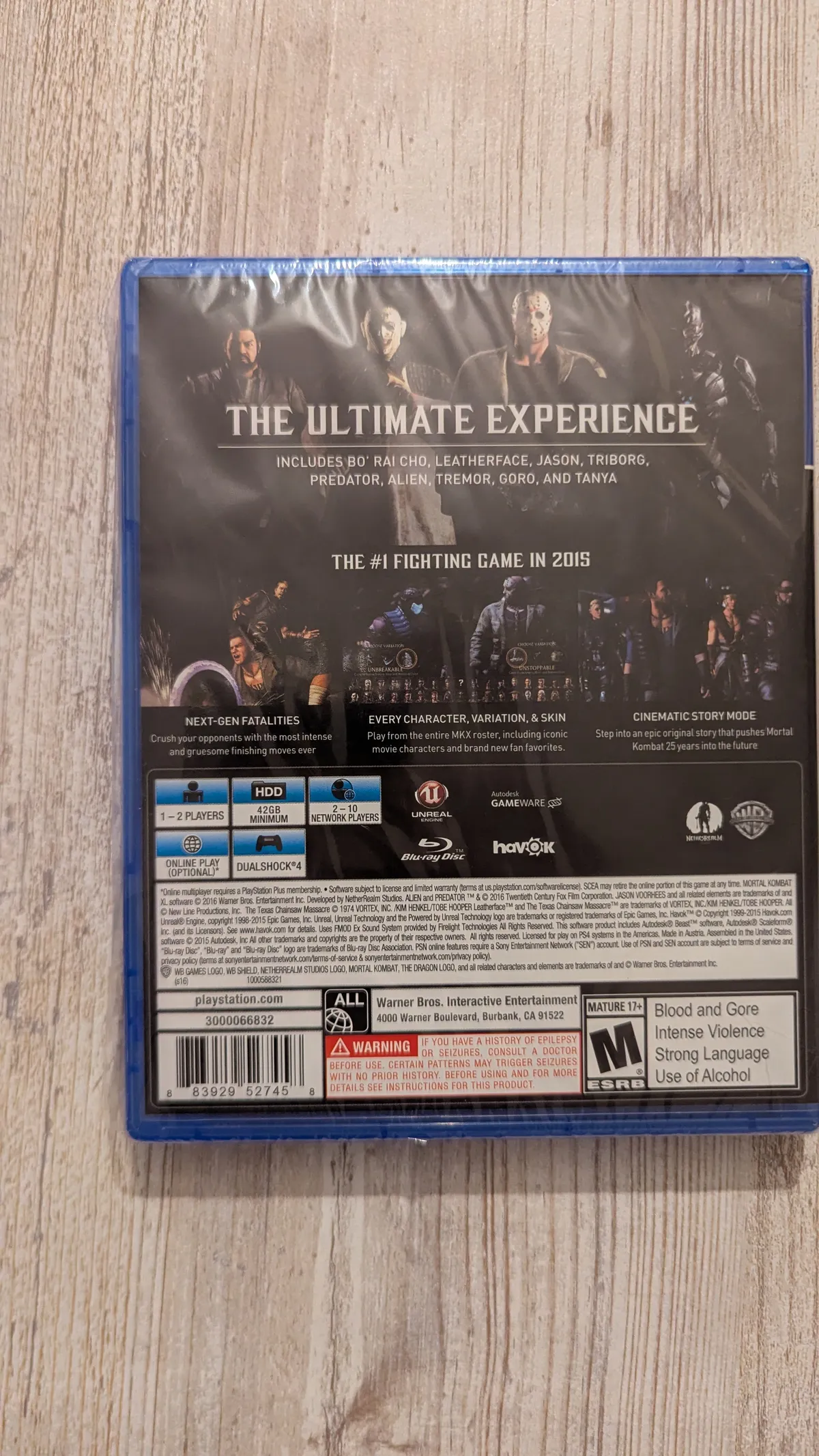 Mortal Kombat XL New Sealed PS4
