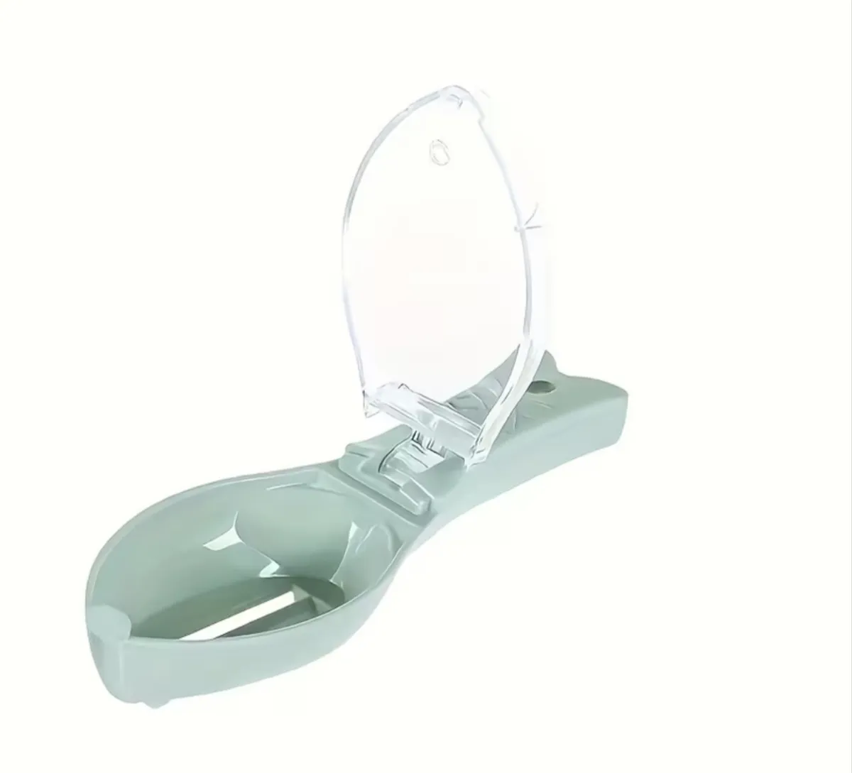 1PC Fish-Shaped Manual Scale Scraper with Lid, Creative Kitchen Tool Style, Protective Lid