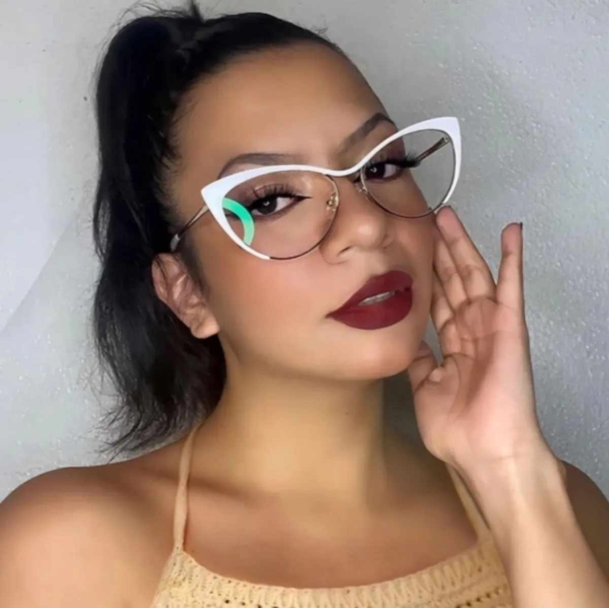 Women Trendy Cat Eye Fashion Glasses