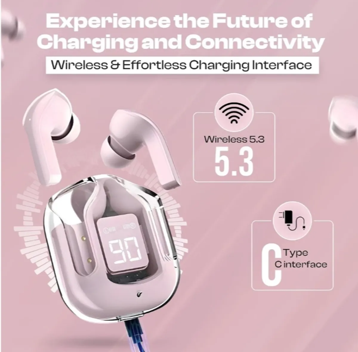 True Wireless Headphones Earbuds Ultrapods Max Wireless 5.3