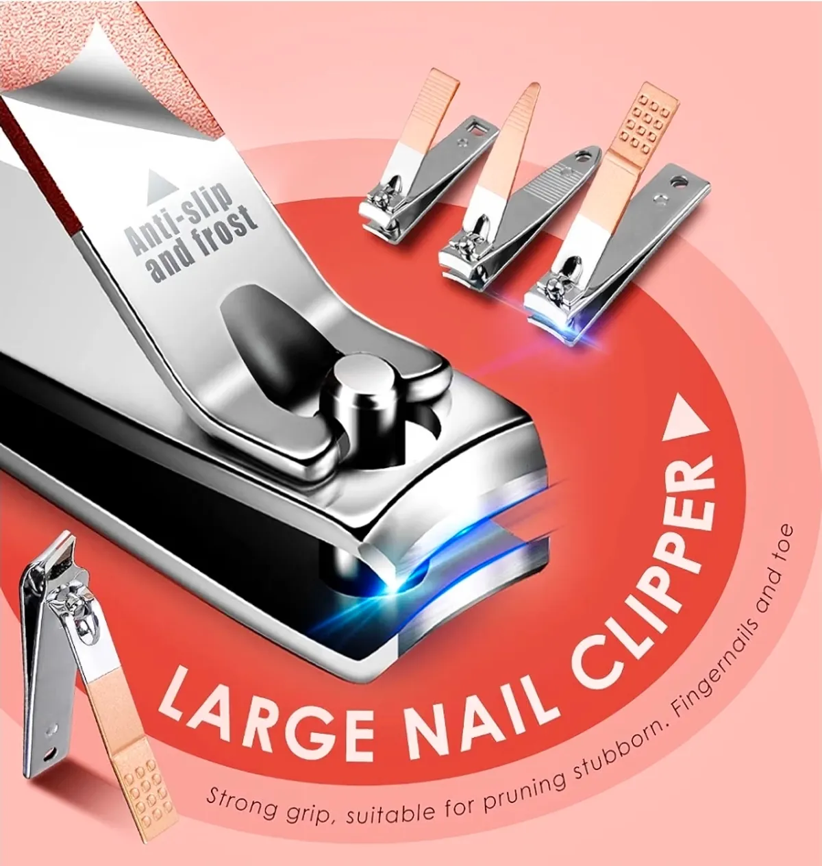 Woama Manicure Set Pedicure Kit - 30 In 1 Nail Professional Stainless Steel Care For Women Pink