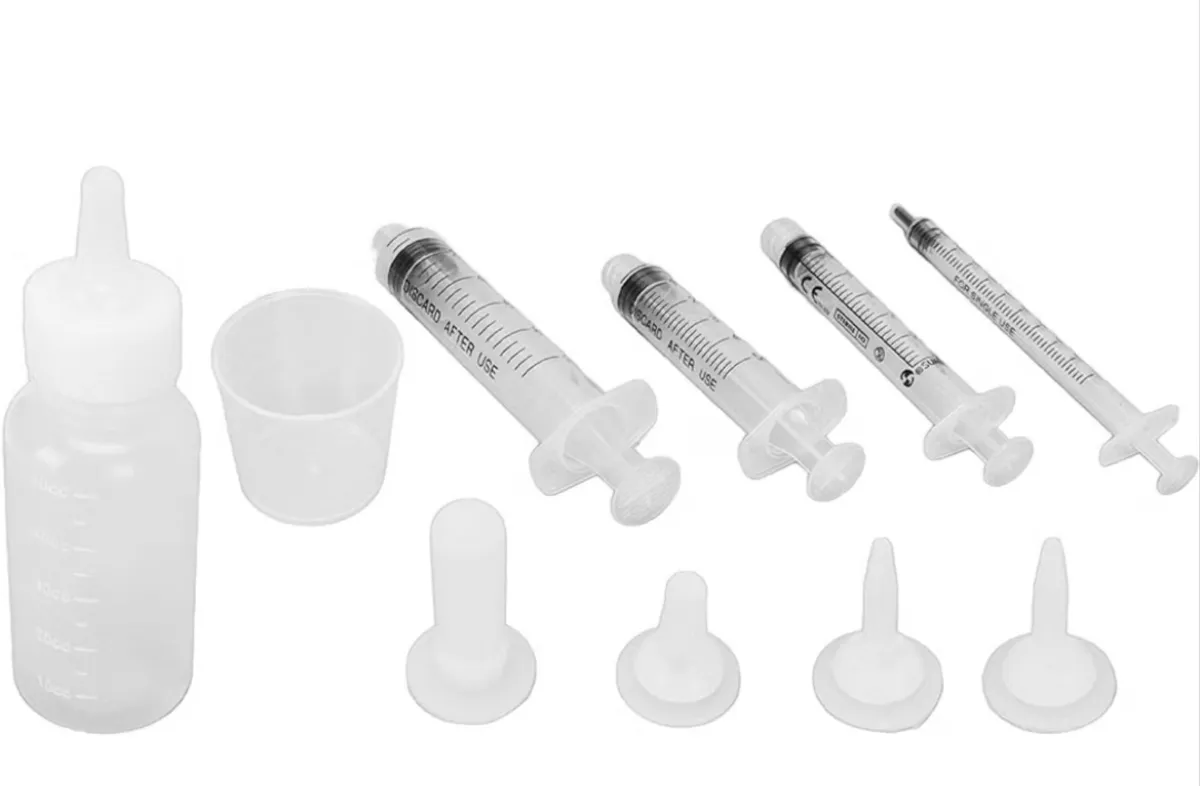 Bottles For Kittens, Precise Feeding Bottle Kits For Pets, Control (White)