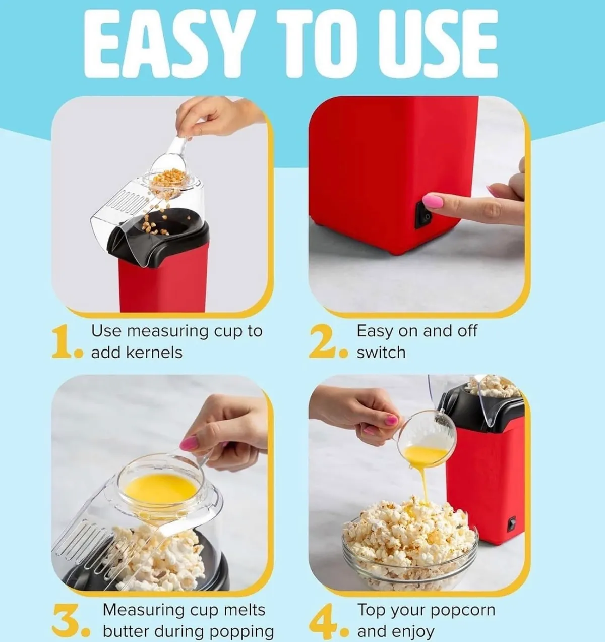 COOKINEX 1200W HOT AIR POPCORN MAKER