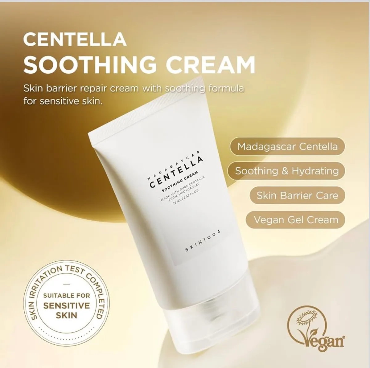 SKIN1004 Centella Soothing Cream, Face Moisturizer with Centella Asiatica